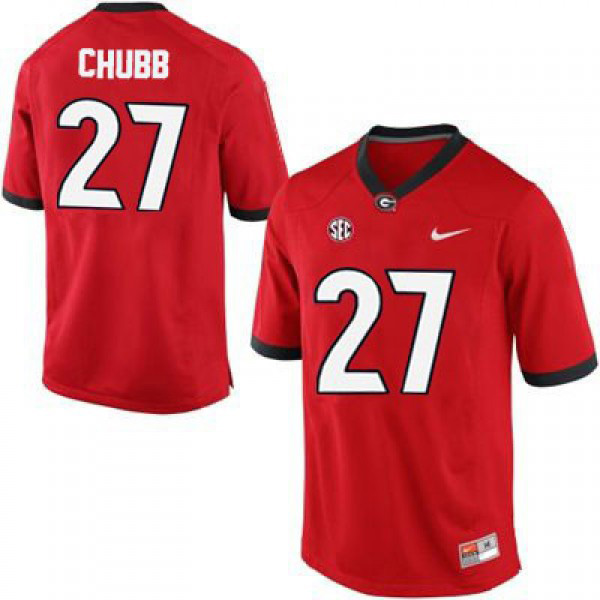 Georgia Bulldogs Nick Chubb #27 College Jersey - Red